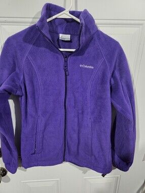 Columbia Womens Vibrant Purple Full-Zip Fleece Jacket